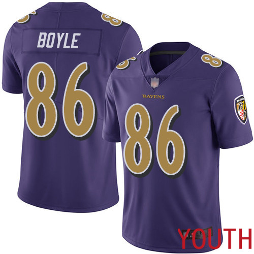 Baltimore Ravens Limited Purple Youth Nick Boyle Jersey NFL Football #86 Rush Vapor Untouchable